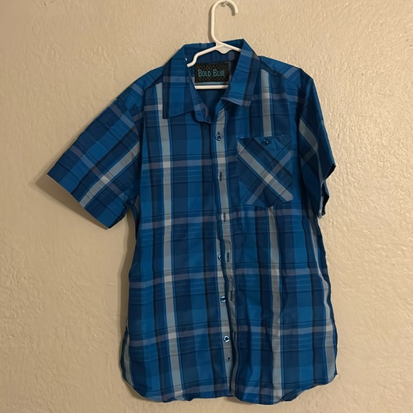 HAND MADE BOY SHIRT COLOR BLUE SIZE M NEW NEVER USED NO TAG - Picture 5 of 9